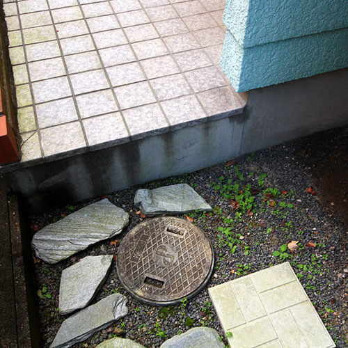 踊り場階段施工前