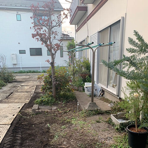人工芝による玄関マット