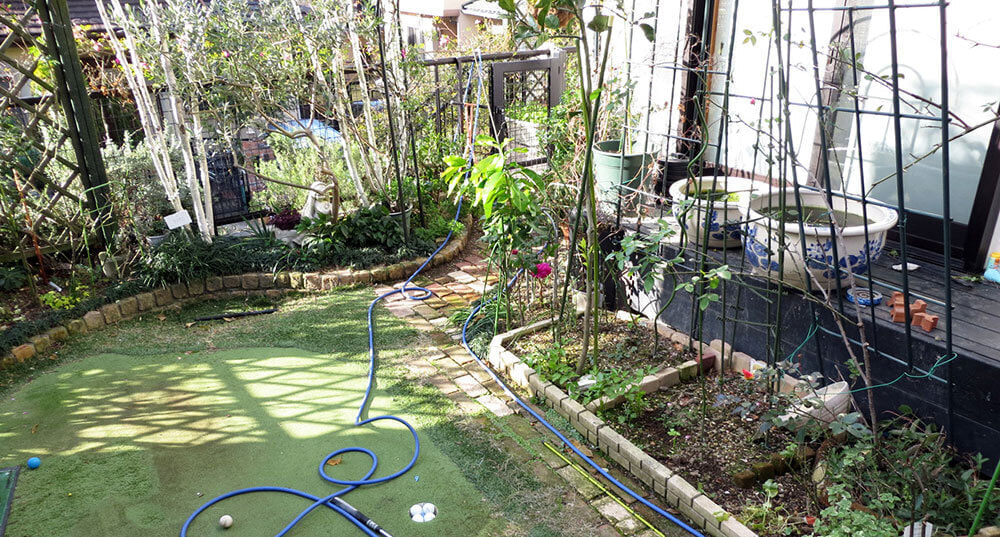 施工前の掃き出し窓前