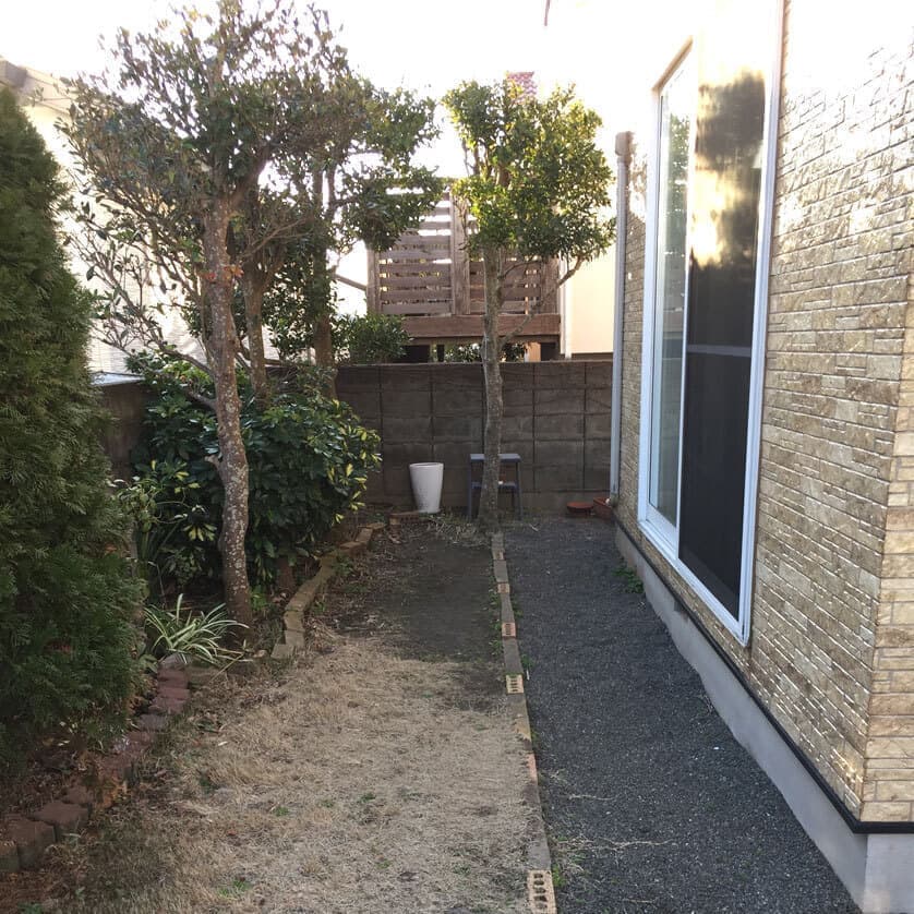 施工前のお庭