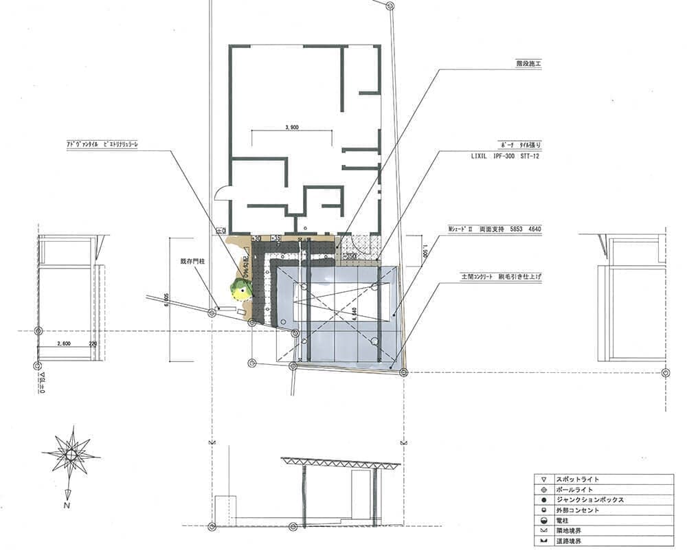 茅ヶ崎市石子様邸平面図と立面図